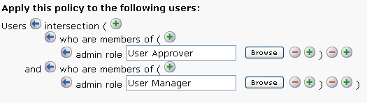 The screen shows the settings that apply to create a preventative identity policy.